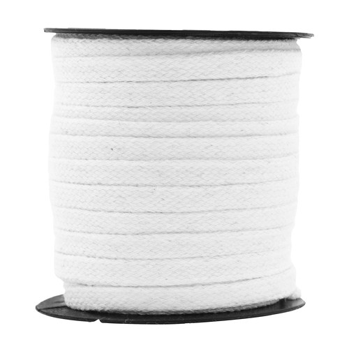 White flat drawstring - drawstring, cord
